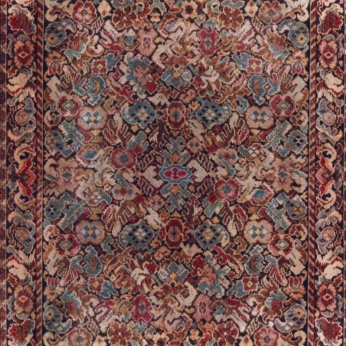 Main Lodge Rug Fabric - Jewel by multicolour traditional velvet-chenille fabric from Ralph Lauren