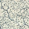 black-grey botanical embroideried fabric from Porter & Stone