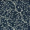 blue botanical embroideried fabric from Porter & Stone
