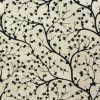 black-grey botanical embroideried fabric from Porter & Stone
