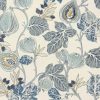 blue botanical jacquard fabric from Porter & Stone