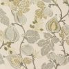 green botanical jacquard fabric from Porter & Stone