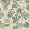 green botanical jacquard fabric from Porter & Stone