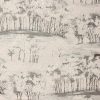 black-grey botanical jacquard fabric from Porter & Stone