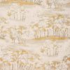yellow botanical jacquard fabric from Porter & Stone
