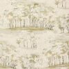 green botanical jacquard fabric from Porter & Stone