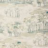 blue botanical jacquard fabric from Porter & Stone