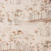 orange botanical jacquard fabric from Porter & Stone