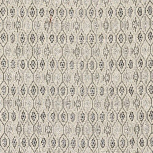 Santa Maria Fabric - Charcoal by black-grey geometric jacquard fabric from Porter & Stone