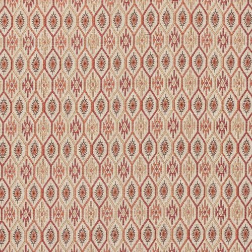 Santa Maria Fabric - Spice by orange geometric jacquard fabric from Porter & Stone