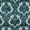 blue botanical velvet-chenille fabric from Porter & Stone