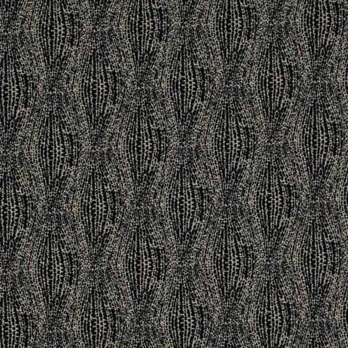 Babylon Fabric - Onyx by black-grey geometric jacquard fabric from Porter & Stone
