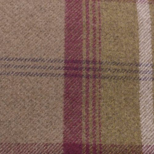 Balmoral Fabric - Heather by purple checked woolen fabric from Porter & Stone