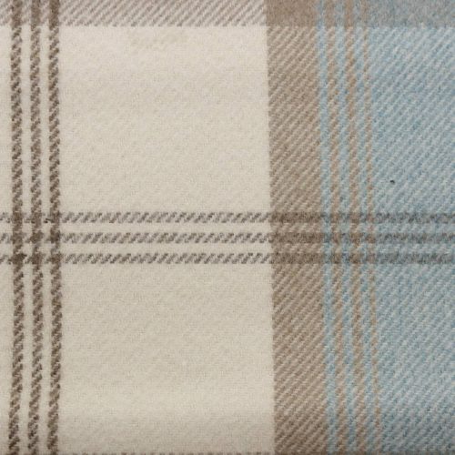 Balmoral Fabric - Sky by blue checked woolen fabric from Porter & Stone