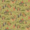 green traditional velvet-chenille fabric from Linwood Fabrics