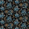 blue botanical velvet-chenille fabric from Linwood Fabrics
