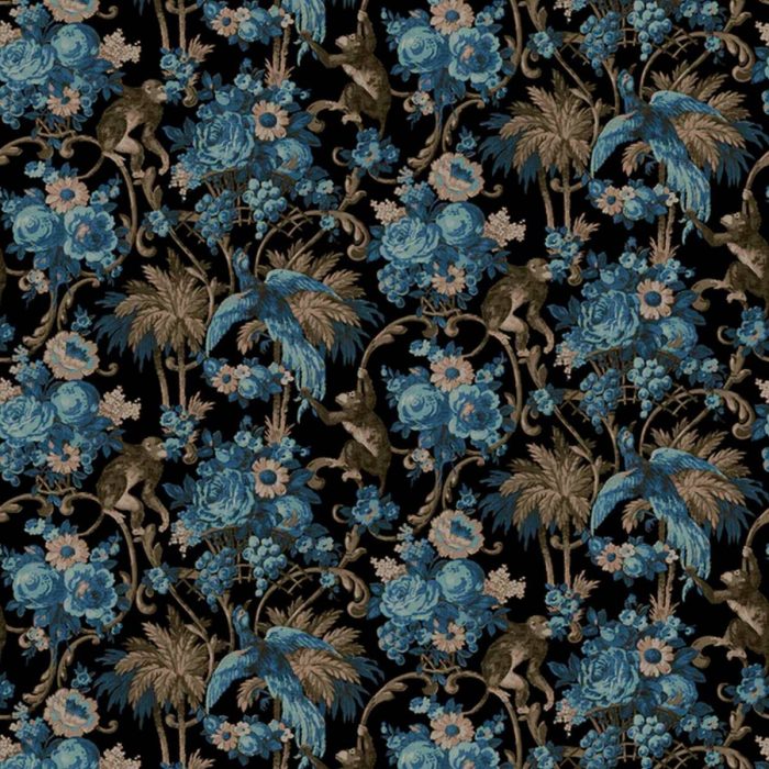 Monkey Puzzle Fabric - Black swatch