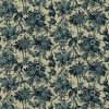 blue botanical velvet-chenille fabric from Linwood Fabrics