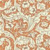 orange botanical wallpaper from william morris & co