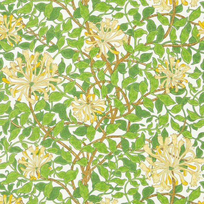 Honeysuckle Wallpaper - Cream / Chocolate swatch