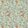blue botanical wallpaper from william morris & co
