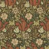 brown botanical wallpaper from william morris & co