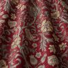 red botanical velvet-chenille fabric from iLiv