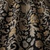black-grey botanical velvet-chenille fabric from iLiv
