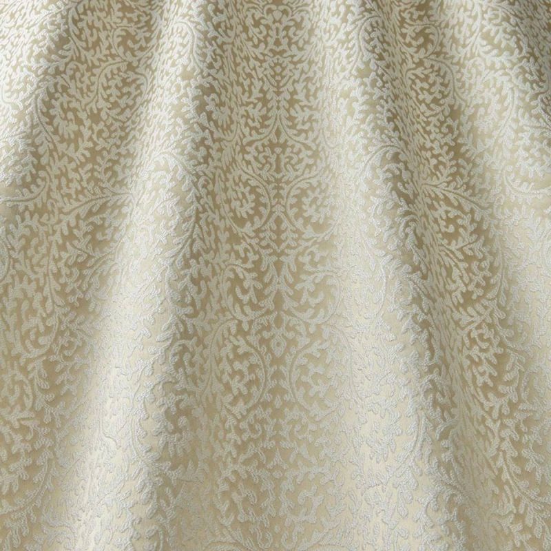 Chatham Fabric - Sand by brown botanical jacquard fabric from iLiv