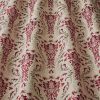 red botanical embroideried fabric from iLiv