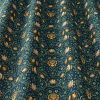 blue botanical cotton fabric from iLiv