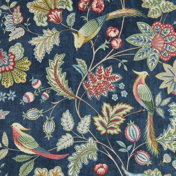 Chanterelle Fabric - Navy swatch