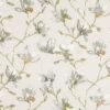 black-grey botanical embroideried fabric from Romo