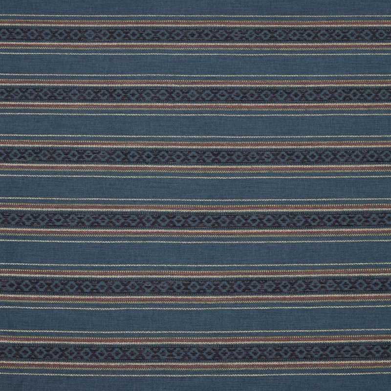 Fable Fabric - Navy by blue striped woven fabric from iLiv