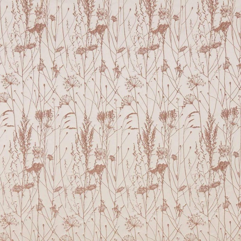 Charnwood Fabric - Wildrose by pink botanical jacquard fabric from iLiv