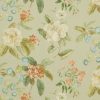 green botanical velvet-chenille fabric from iLiv