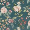 green botanical velvet-chenille fabric from iLiv