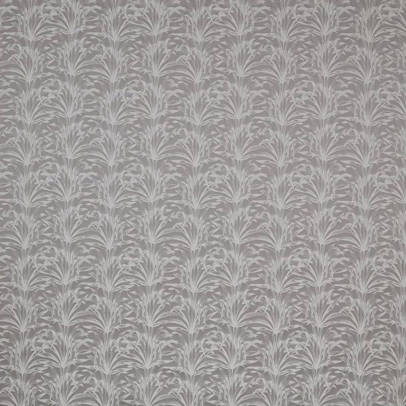 Caravelle Fabric - Flint by black-grey botanical jacquard fabric from iLiv