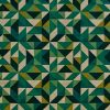 green geometric printed fabric from iLiv