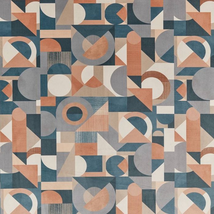 Geometrica Velvet Fabric - Harissa swatch