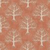 orange botanical cotton fabric from iLiv