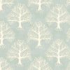 blue botanical cotton fabric from iLiv