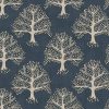 blue botanical cotton fabric from iLiv
