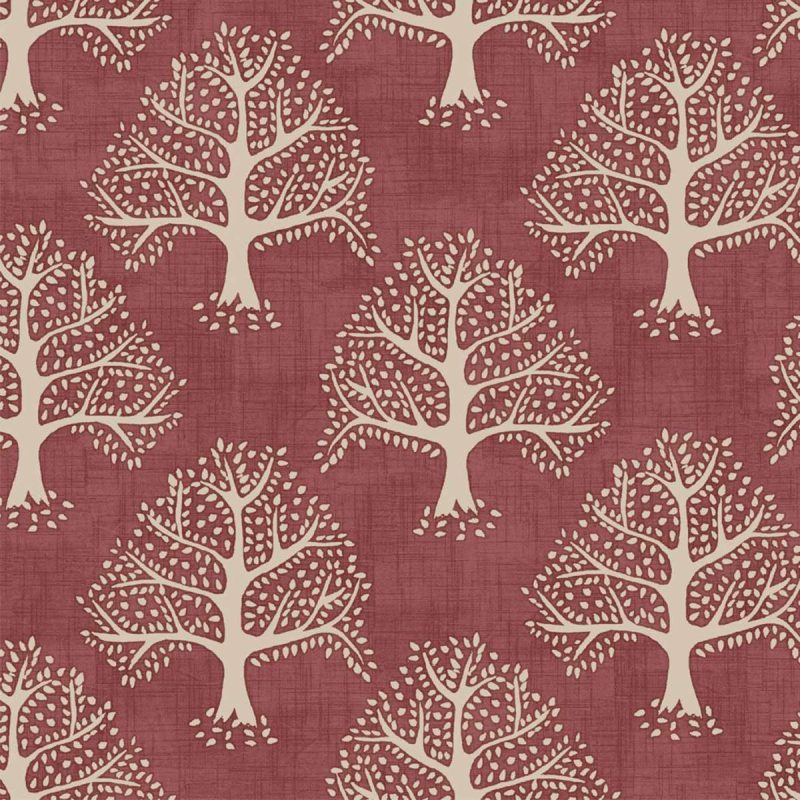 Great Oak Fabric - Maasai by purple botanical cotton fabric from iLiv