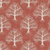 red botanical cotton fabric from iLiv
