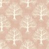pink botanical cotton fabric from iLiv