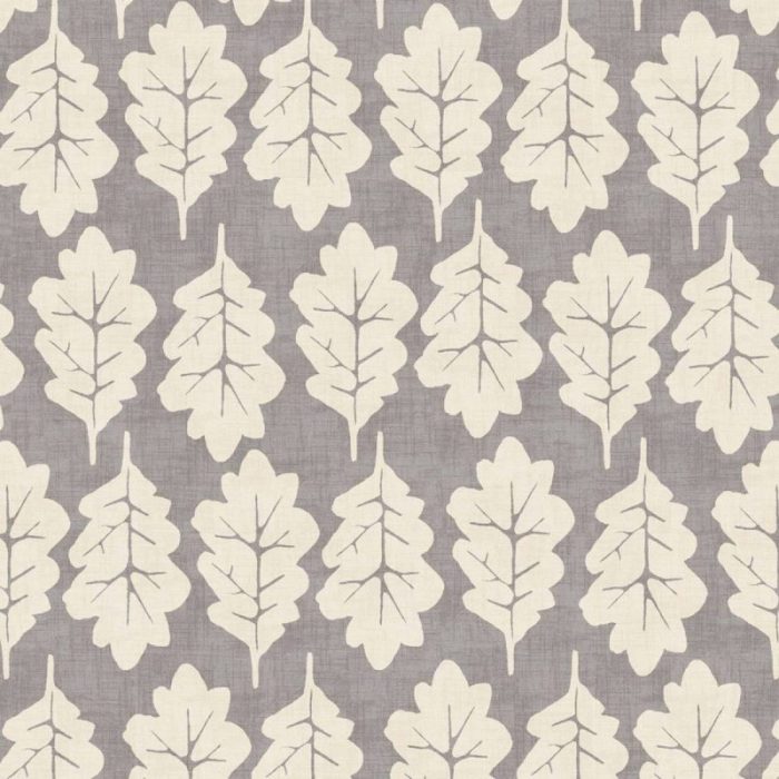 Oak Leaf Fabric - Pewter swatch