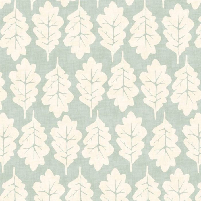 Oak Leaf Fabric - Duckegg swatch