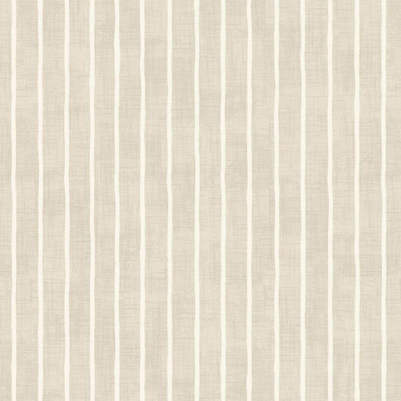 Pencil Stripe Fabric - Pebble by black-grey striped cotton fabric from iLiv