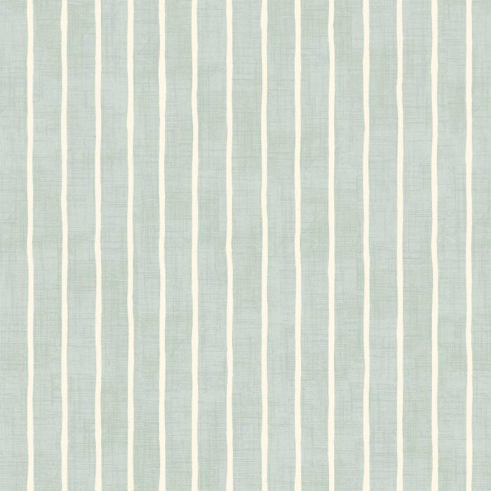 Pencil Stripe Fabric - Duckegg swatch